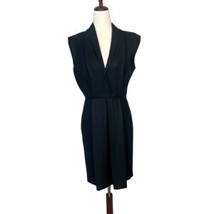 Adam by Adam Lippes Black Sleeveless Wool Mini Dress sz 6
